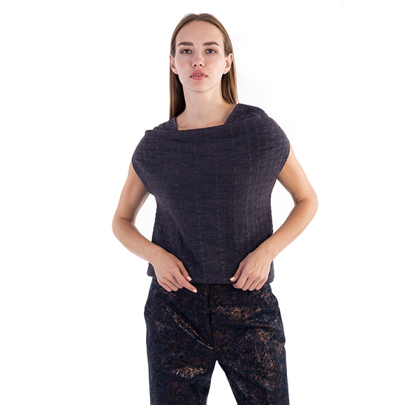 RUE DU MAIL MEDIUM SLATE BLUE BLOUSEWOMENS SIZE S